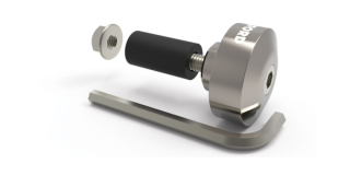 a Závaží řídítek OXFORD OX589 Bar Ends 1 s redukcí pro vnitřní průměr 13 a 18 mm (vnější 22 a 28,6 mm) stříbrné