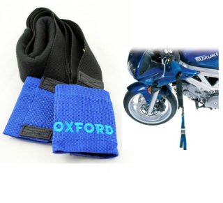 Řidítkové popruhy pro zajištění motocyklu při přepravě OXFORD BAR STRAPS OX746 modré 