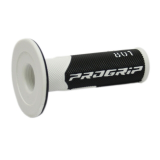 Dvouvrstvé motokrosové rukojeti - gripy Progrip 801 bílá/černá