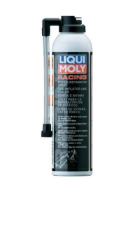 A Přípravek na opravu a nafouknutí poškozené pneu, sprej pro opravu defektů LIQUI MOLY Motorbike Reifen Reparatu obsah balení 300 ml