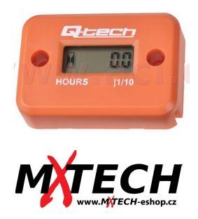 Měřič motohodin QTECH oranžový