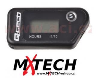 A Bezdrátový měřič motohodin resetovatelný QTECH černý 