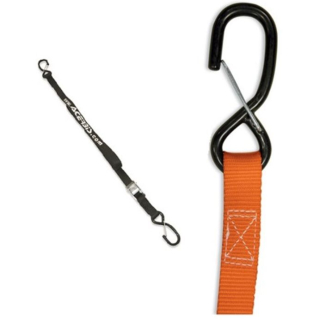 A Upínací kurty s háky - přepravní popruhy ACERBIS TIE DOWNS délka 200 cm, šířka 2,5 cm, barva oranžová - pár