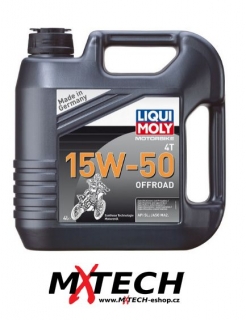 Plně syntetický olej LIQUI MOLY Motorbike 4T 15W-50 Offroad 4 l