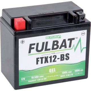 Motobaterie FULBAT 12V, FTX12-BS GEL, 10AH, 180A, 