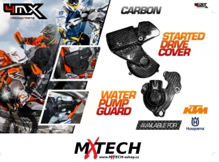 Kryt vodní pumpy carbonový 4MX pro KTM 250 SX 03-16