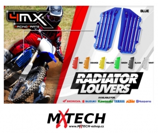 a Plastové mřížky chladičů 4MX RADIATOR LOUVERS KAWASAKI KXF 250 13-16 ZELENÉ