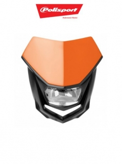 Univerzální přední maska se světlem POLISPORT HALO HEADLIGHTS ORANGE