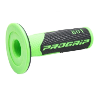 Dvouvrstvé motokrosové rukojeti - gripy Progrip 801 černá/zelená