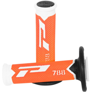 Třívrstvé GRIPY MX PROGRIP 788 bílá/fluo oranžová/černá