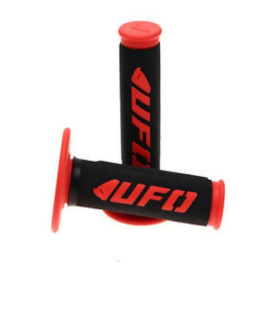 Dvouvrtsvé motokrosové gripy MX UFO CHALLENGER barva černá/červená