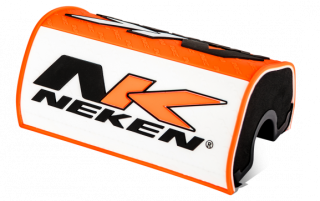 Kryt bezhrazdových řidítek motocyklu NEKEN FLUO ORANGE/WHITE