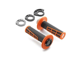 Motokrosové rukojeti - gripy KTM ODI LOCK ON pro KTM 2T + 4T černá/oranžová - zavřené konce