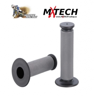 Motokrosové gripy MOOSE RACING Black/Gray Qualifier DIAMOND