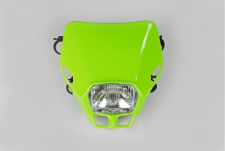 Univerzální přední maska se světlem UFO FIRE-FLY SINGLE HEADLIGHT (12V/35W) barva  zelená