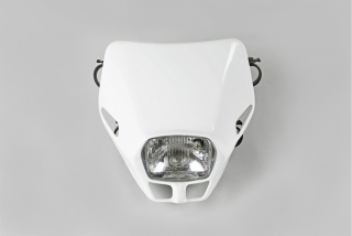 Univerzální přední maska se světlem UFO FIRE-FLY SINGLE HEADLIGHT (12V/35W) barva bílá