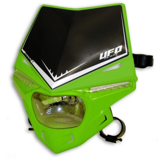 Univerzální přední maska se světlem UFO STEALTH HEADLIGHT (12V/35W & LED) 