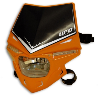 Univerzální přední maska se světlem UFO STEALTH HEADLIGHT (12V/35W & LED) 