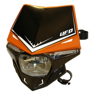 Univerzální přední maska se světlem UFO STEALTH HEADLIGHT (12V/35W & LED) 