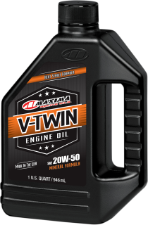 A Olej MAXIMA RACING OIL V-TWIN ENGINE OIL 20w50 obsah 946 ml