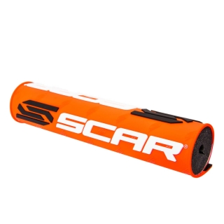 a Kryt hrazdy řidítek motocyklu SCAR BAR PAD ORANGE FLUO