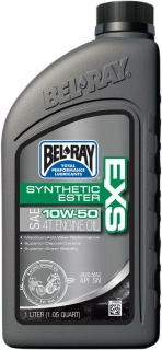 Plně sysnetický olej BEL-RAY EXS 10W-50 SYNTHETIC ESTER 4T ENGINE OIL balení 1 litr
