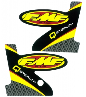 Set samolepek na výfuk FMF Q-STEALTH STRAIGHT LOGO DECAL 