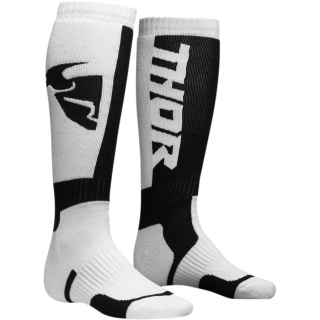 a Dětské motokrosové ponožky-podkolenky THOR MX SOCK BLACK/WHITE vel. 32-38