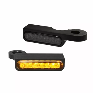 Led blinkry na řidítka motocyklu HEINZ BIKES TURN SIGNALS  pro HARLEY DAVIDSON XL rok 2014-2020 barva černá