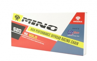 Motocyklový řetěz MINO 520 MX zlatý 118 článků