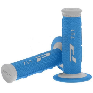 Dvouvrstvé motokrosové rukojeti - gripy Progrip 791 GRAY/LIGHT BLUE