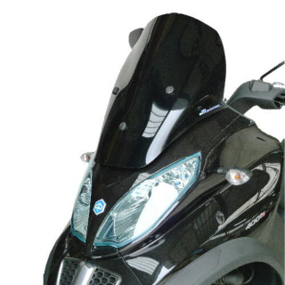 Kouřové černé plexi BULLSTER  pro PIAGGIO MP3 LT 300/400/500 ROK 2011-2016 (racing) VIZ POPIS