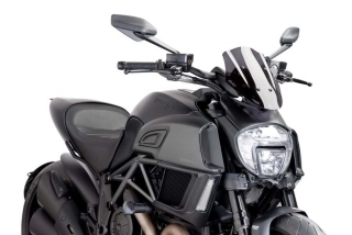 Plexi PUIG TOURING Ducati DIAVEL 2014-2017 tmavý kouř 