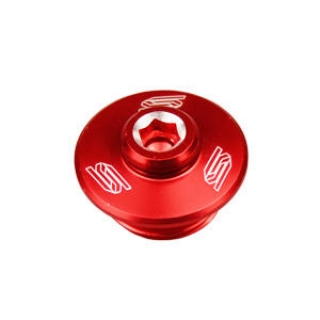 Zátka nalévání oleje SCAR OIL FILLER CAP pro HONDA/KAWASAKI/YAMAHA červená