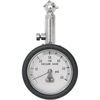 Pneuměřič DRAG SPECIALTIES TIRE PRESSURE GAUGE až 60 psi 45°