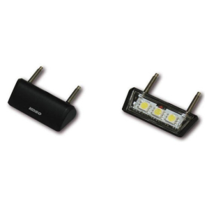 Led osvětlení SPZ motocyklu KOSO LICENSE PLATE LIGHT LED ECE APPROVED HD006K00 barva černá, rozměry délka 42,1 mm x šířka 17 mm x výška 10 mm 