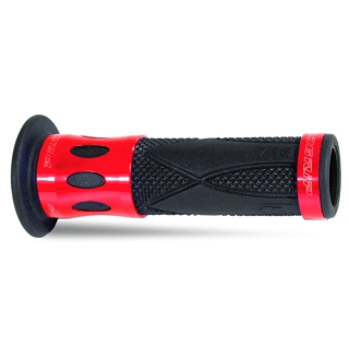 Gripy - rukojeti pro silniční motocykly PROGRIP 728 červená/černá 22 až 25 mm