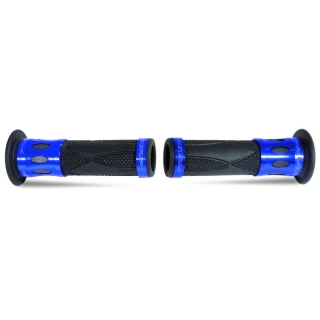 Gripy - rukojeti pro silniční motocykly PROGRIP 728 černá/modrá 22 až 25 mm