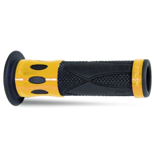 Gripy - rukojeti pro silniční motocykly PROGRIP 728 černá/zlatá 22 až 25 mm