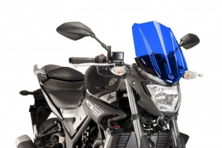 Plexi PUIG TOURING Yamaha MT-03 2016-2017 modré
