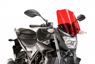 Plexi PUIG TOURING Yamaha MT-03 2016-2017 červená