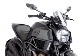 Plexi PUIG TOURING Ducati DIAVEL 2014-2017 kouřové