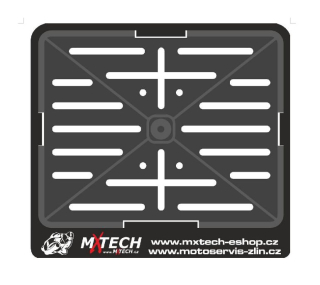 Podložka pod RZ -SPZ MXTECH motocyklu ČR - pro značky o rozměru 200 mm (š) x 160 mm (v)