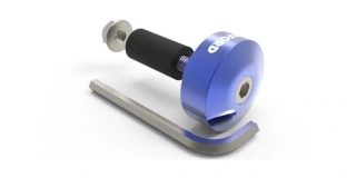 Závaží řídítek OXFORD Bar Ends 1 s redukcí pro vnitřní průměr 13 a 18 mm (vnější 22 a 28,6 mm) modrý elox