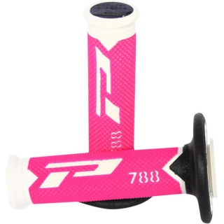 Třívrstvé GRIPY MX Progrip 788 WHITE/BLACK/FLUO PINK