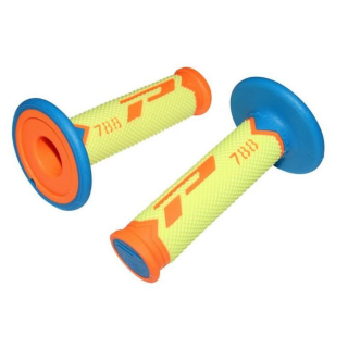 A Třívrstvé GRIPY MX PROGRIP 788 ORANGE/FLUO YELLOW/LIGHT BLUE