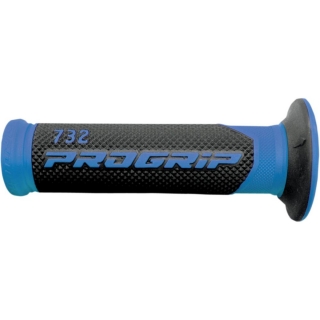 Dvouvrstvé silniční rukojeti - gripy PROGRIP 732 BLACK/BLUE - otevřené konce