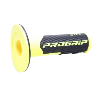 Dvouvrstvé motokrosové rukojeti - gripy Progrip 801 BLACK/FLUO YELLOW