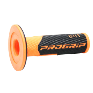 a Dvouvrstvé motokrosové rukojeti - gripy Progrip 801 BLACK/FLUO ORANGE