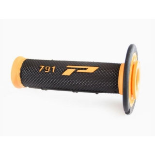Dvouvrstvé motokrosové rukojeti - gripy Progrip 791 BLACK/ORANGE